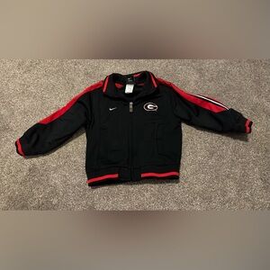 Nike University of Georgia UGA Dawgs Black Red Jacket 3T Toddler Boys full zip